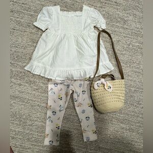 NWT Rachel Zoe Girls Cream & Floral Outfit